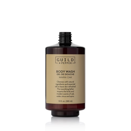 Guild+Pepper Body Wash Refillable Tamper-Proof Bottle, Empty, Pump Sold Separately, 10oz/300ml